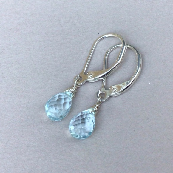 Sterling Silver Aquamarine Sundance Charm Earrings - Picture 4 of 9